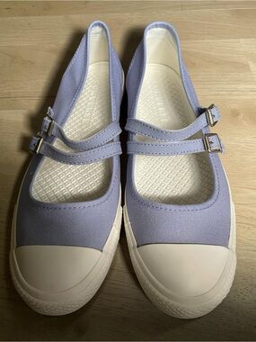 Converse All Star Lilac Canvas Double-Buckle Mary Jane Flats Women’s 10 NWB